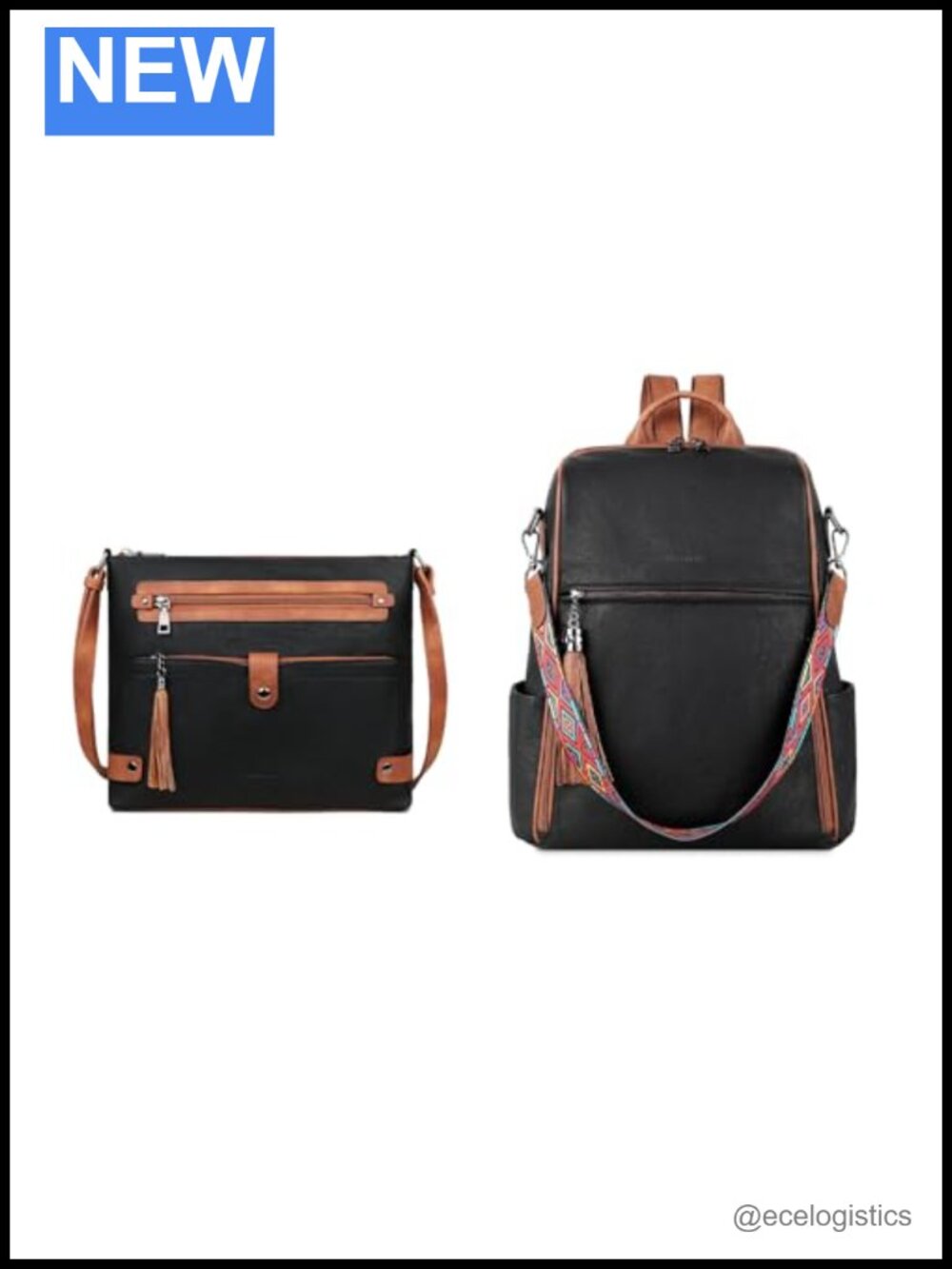 Leather Crossbody Bags for Women Convertible Backpack Purse Large Multi-Pocket